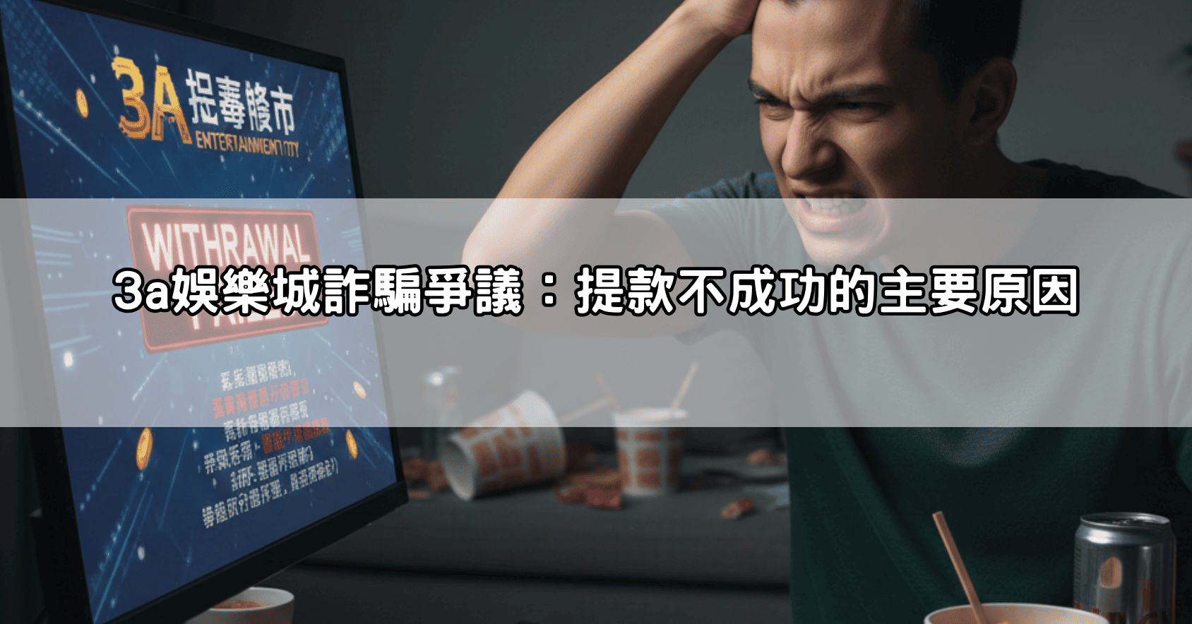 3a娛樂城詐騙爭議:提款不成功的主要原因